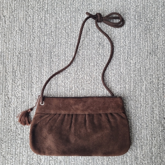 Neiman Marcus Handbags - Vintage Neiman Marcus Suede Bag, Color Chocolate Brown